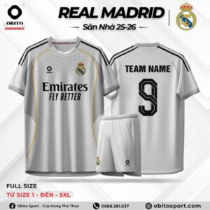 Real Madrid SS 25/26 sân nhà